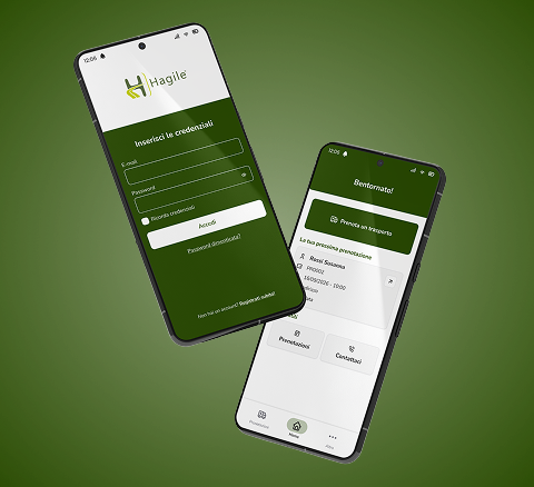 Mockup piattaforma Hagile per gli utenti